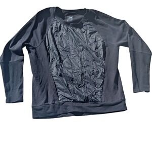 The North Face Pullover Quilted Women Large‎ Lightweight Long Sleeve Top Black